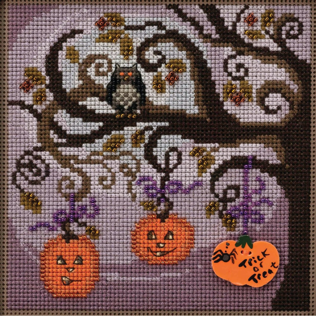 Pumpkin Tree cross stitch bead kit from Mill Hill MH-142025