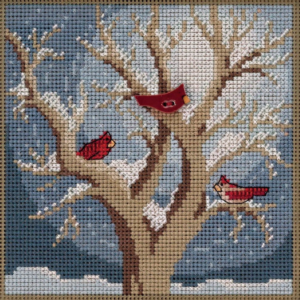 Frosty Morning cross stitch bead kit from Mill Hill MH-142033