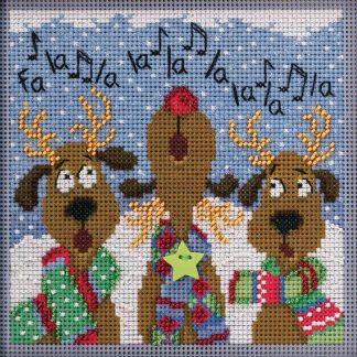 Reindeer Chorus cross stitch bead kit from Mill Hill MH-142036
