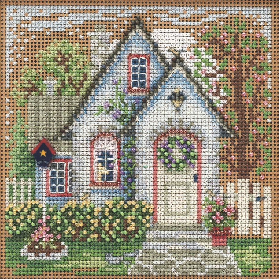 Summer Cottage cross stitch bead kit from Mill Hill MH-142115