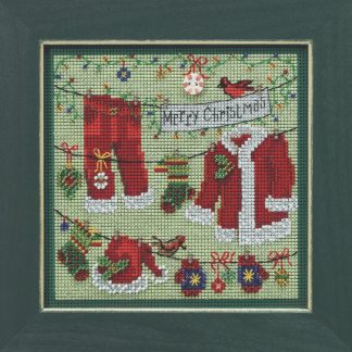 Santa's Clothesline cross stitch bead kit from Mill Hill MH-142232