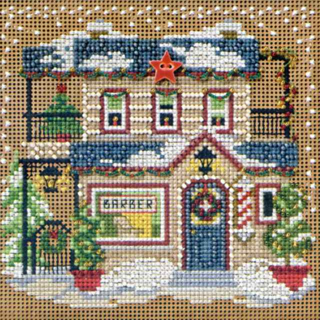 Barber Shoppe cross stitch bead kit from Mill Hill MH-142302