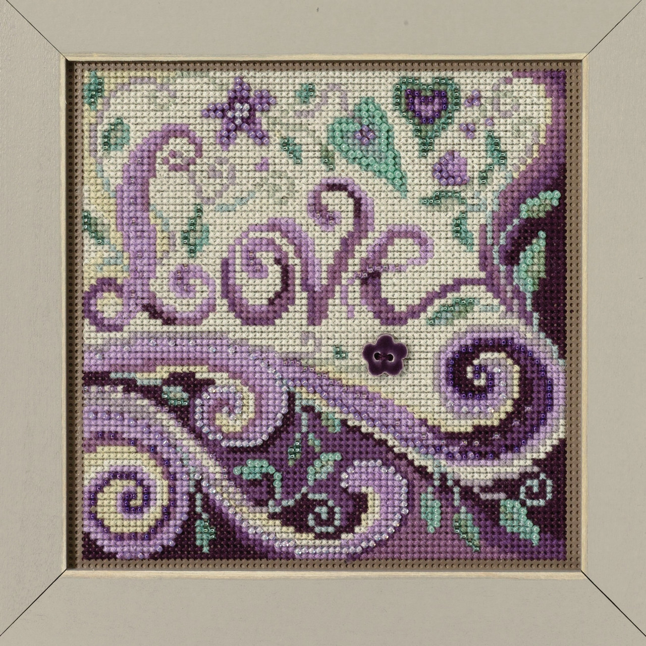 Love cross stitch bead kit from Mill Hill MH-142312