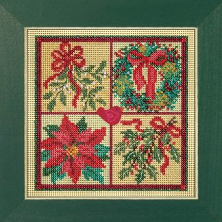 Winter Greens cross stitch bead kit from Mill Hill MH-142333
