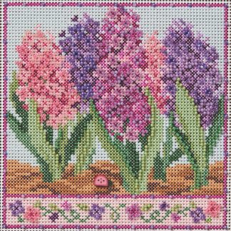 Hyacinths cross stitch bead kit from Mill Hill MH-142613
