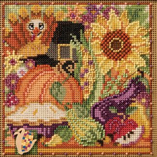 Fall Collage cross stitch bead kit from Mill Hill MH-142621