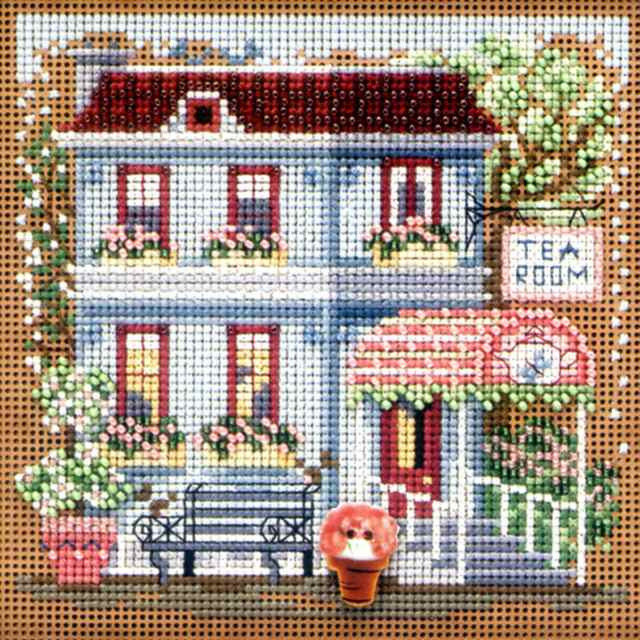 Tea Room cross stitch bead kit from Mill Hill MH-143102