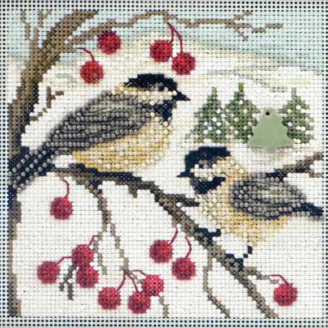 Chickadee cross stitch bead kit from Mill Hill MH-143303