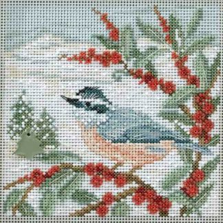 Nuthatch cross stitch bead kit from Mill Hill MH-144303