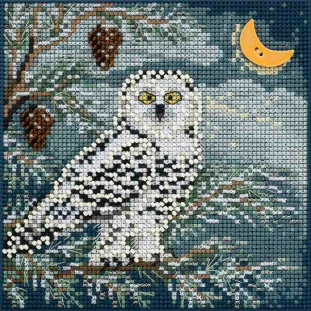 Snowy Owl cross stitch bead kit from Mill Hill MH-144304