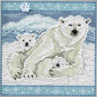 Polar Bears cross stitch bead kit from Mill Hill MH-144305