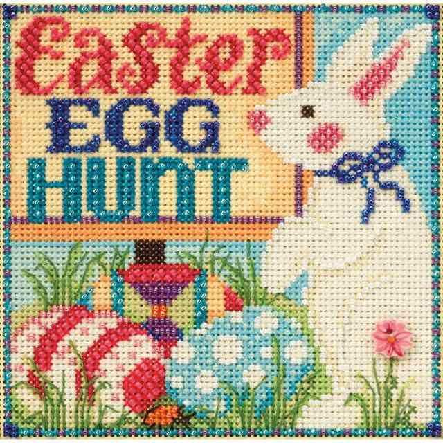 Egg Hunt cross stitch bead kit from Mill Hill MH-145106