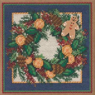 Spiced Wreath cross stitch bead kit from Mill Hill MH-145304
