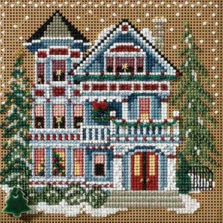Queen Anne House cross stitch bead kit from Mill Hill MH-147301