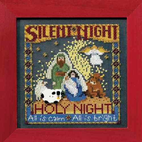 Silent Night cross stitch bead kit from Mill Hill MH-148304