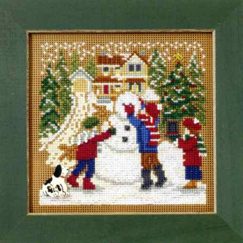 Snow Day cross stitch bead kit from Mill Hill MH-149302