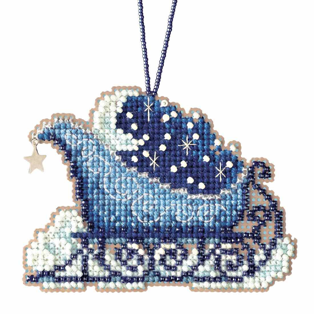 Celestial Sleigh cross stitch bead kit from Mill Hill MH-161731