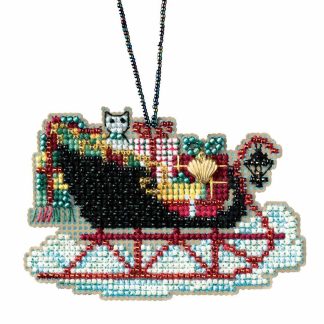 Vintage Sleigh cross stitch bead kit from Mill Hill MH-161732