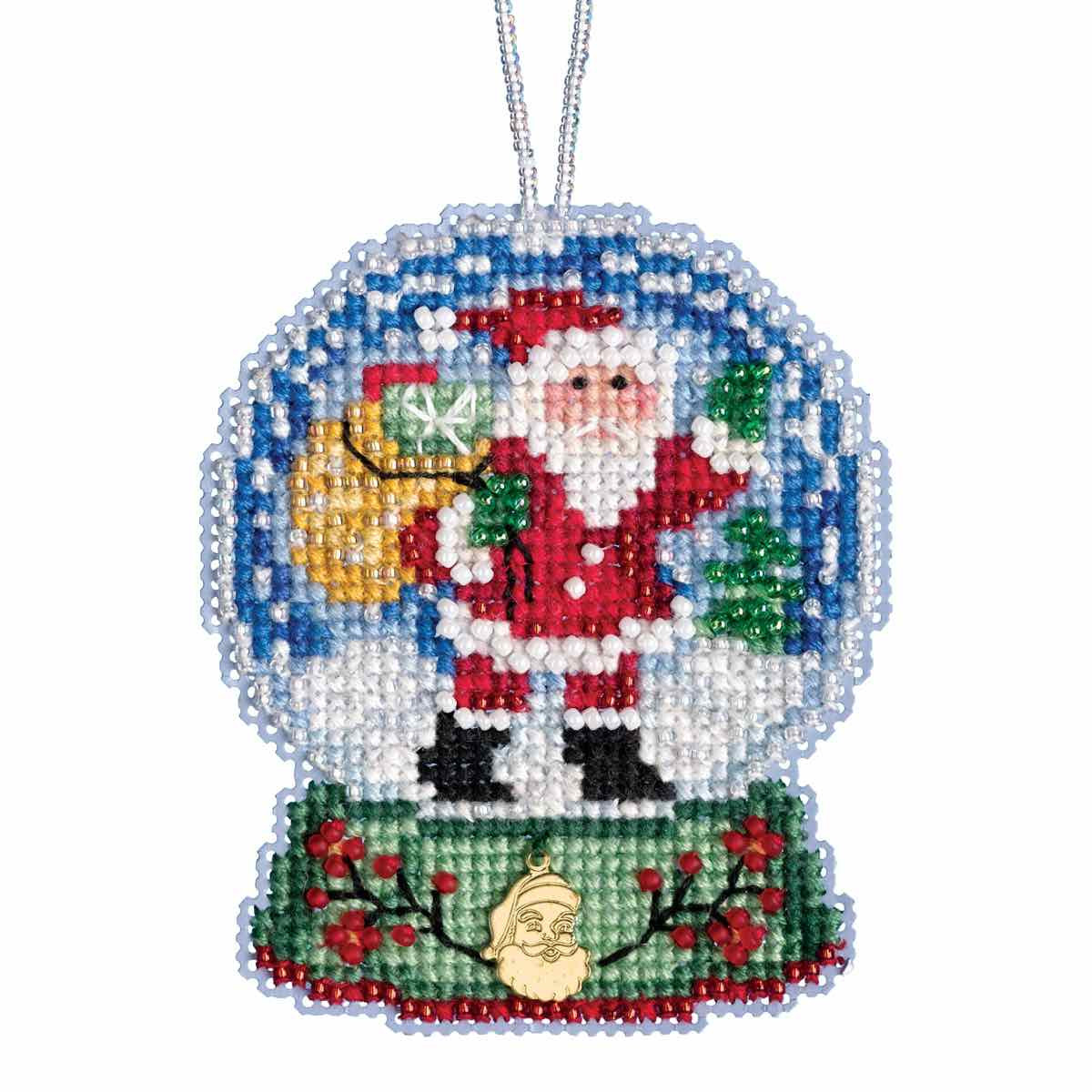 Santa Globe cross stitch bead kit from Mill Hill MH-161931