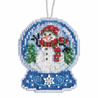 Snowman Globe cross stitch bead kit from Mill Hill MH-161933