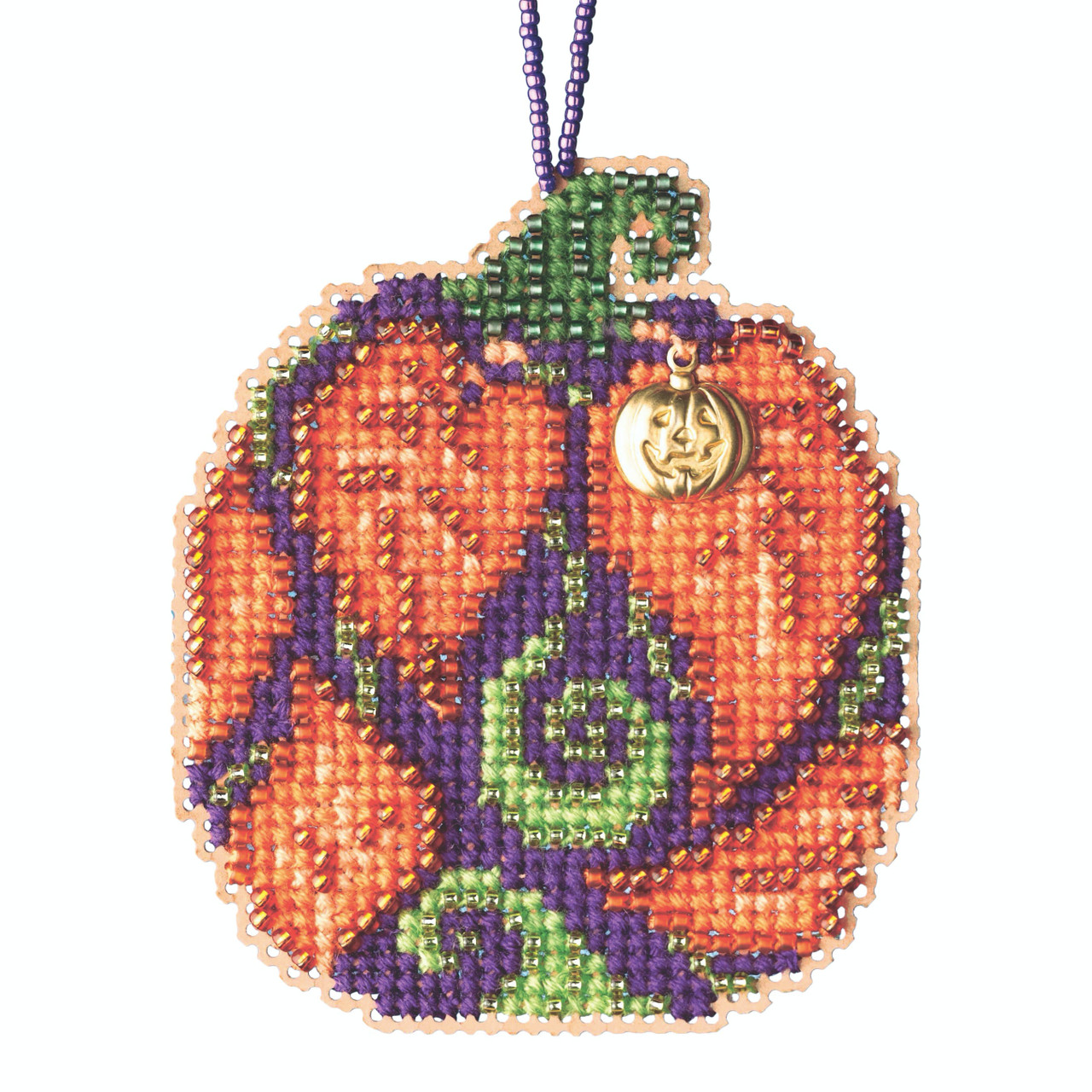 Autumn Pumpkin cross stitch bead kit from Mill Hill MH-162021