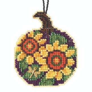 Sunflower Pumpkin cross stitch bead kit from Mill Hill MH-162022