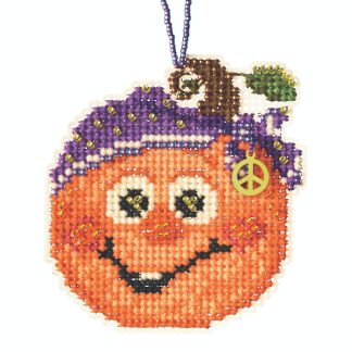 Hippie Pumpkin cross stitch bead kit from Mill Hill MH-162025