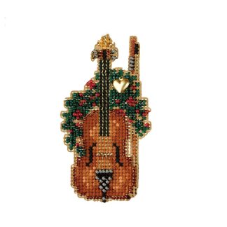 Violin cross stitch bead kit from Mill Hill MH-167301