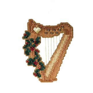 Harp cross stitch bead kit from Mill Hill MH-167304