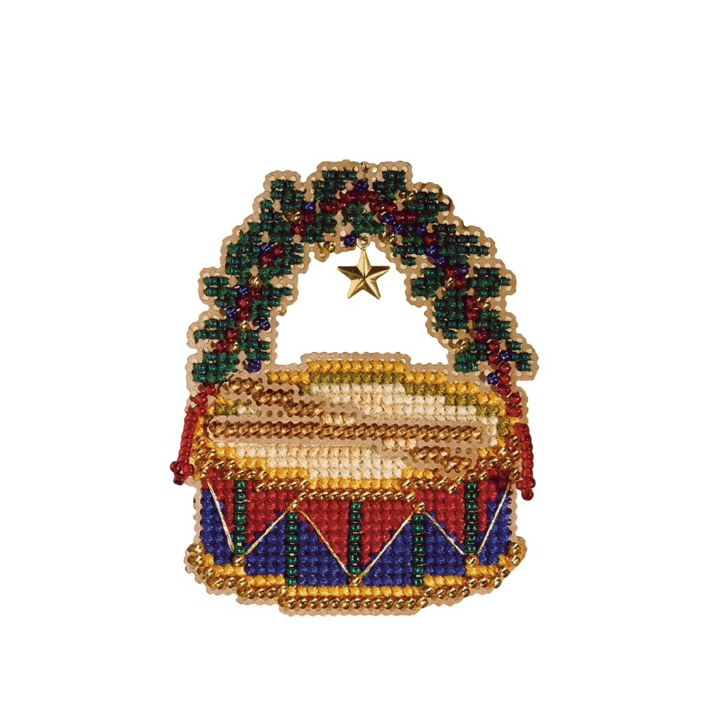 Drum cross stitch bead kit from Mill Hill MH-167305