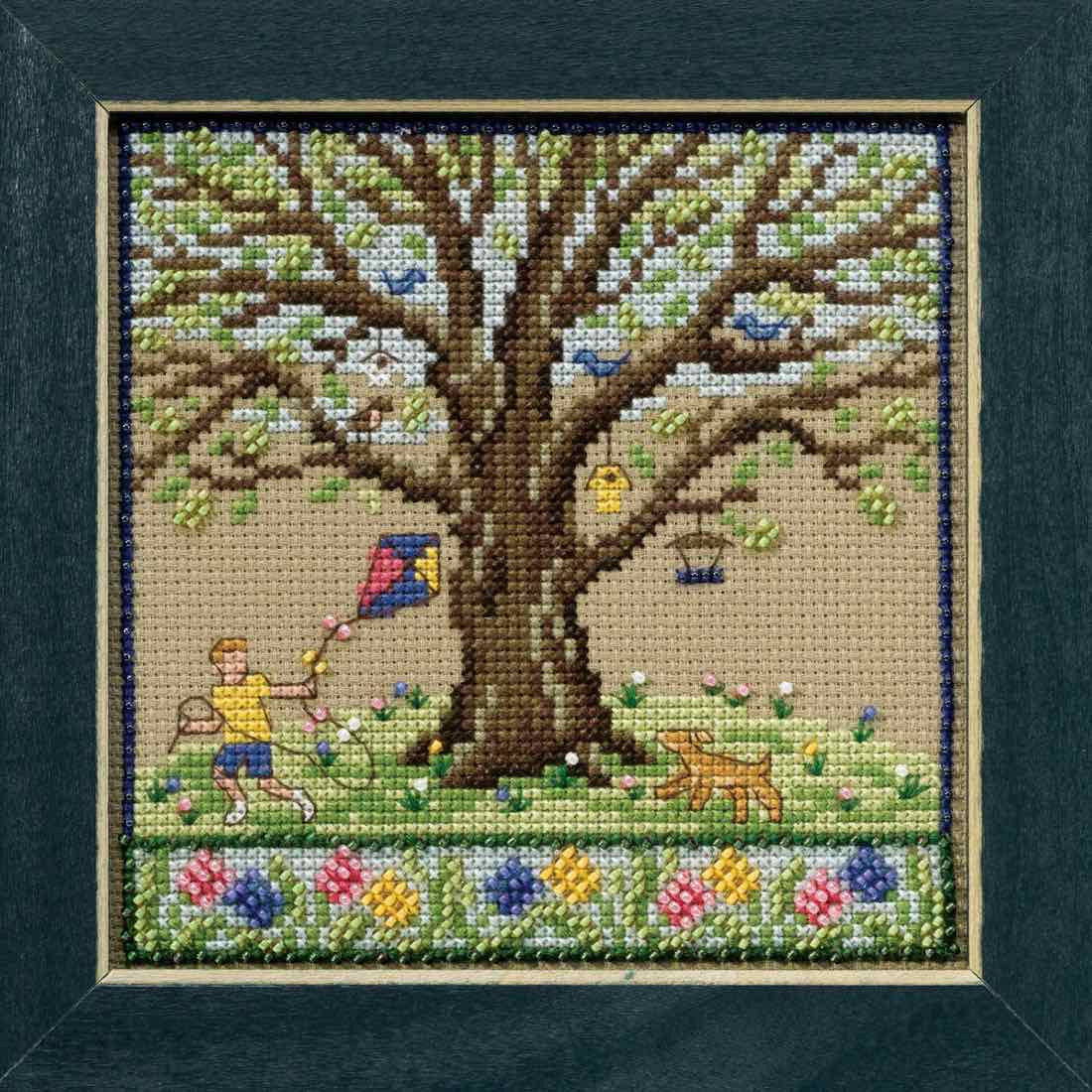 Spring Oak cross stitch bead kit from Mill Hill MH-171712
