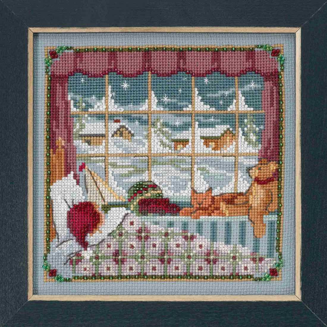 The Children Were Nestled cross stitch bead kit from Mill Hill MH-171832