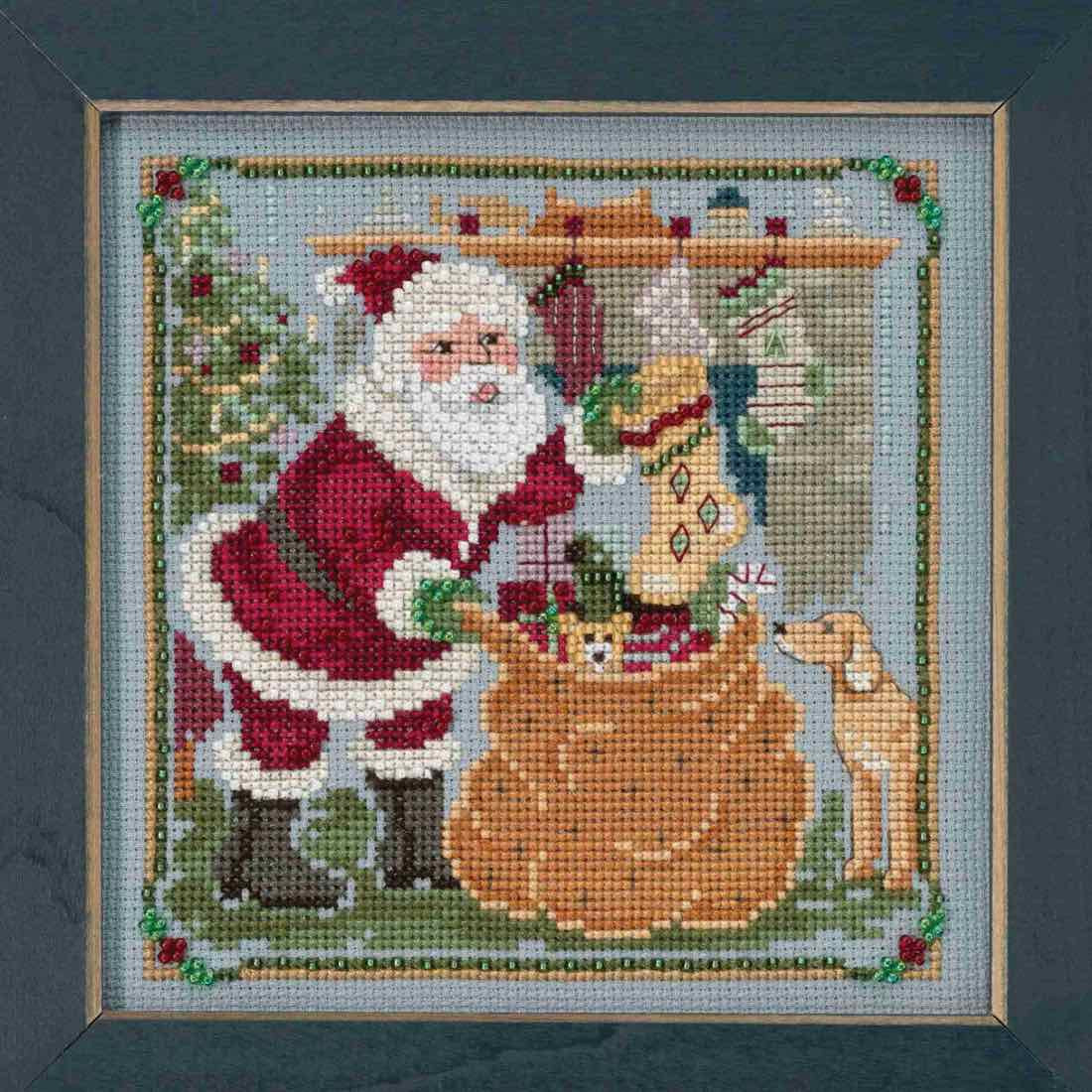 A Jolly Old Elf cross stitch bead kit from Mill Hill MH-171833