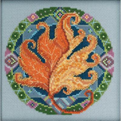 Fall Mandala cross stitch bead kit from Mill Hill MH-172113
