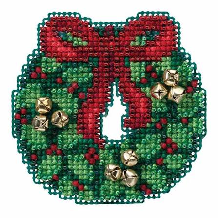 Jingle Bell Wreath cross stitch bead kit from Mill Hill MH-181632