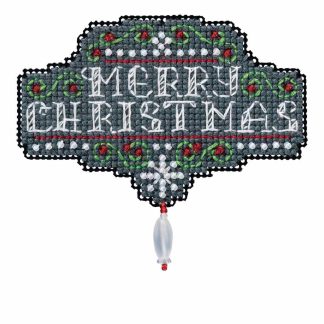 Chalkboard Christmas cross stitch bead kit from Mill Hill MH-181634