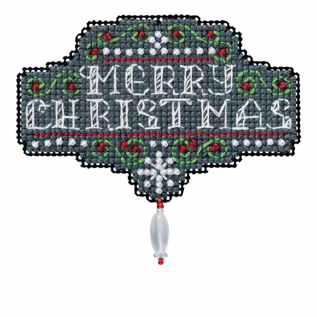 Chalkboard Christmas cross stitch bead kit from Mill Hill MH-181634