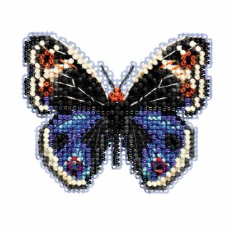 Blue Pansy Butterfly cross stitch bead kit from Mill Hill MH-181711