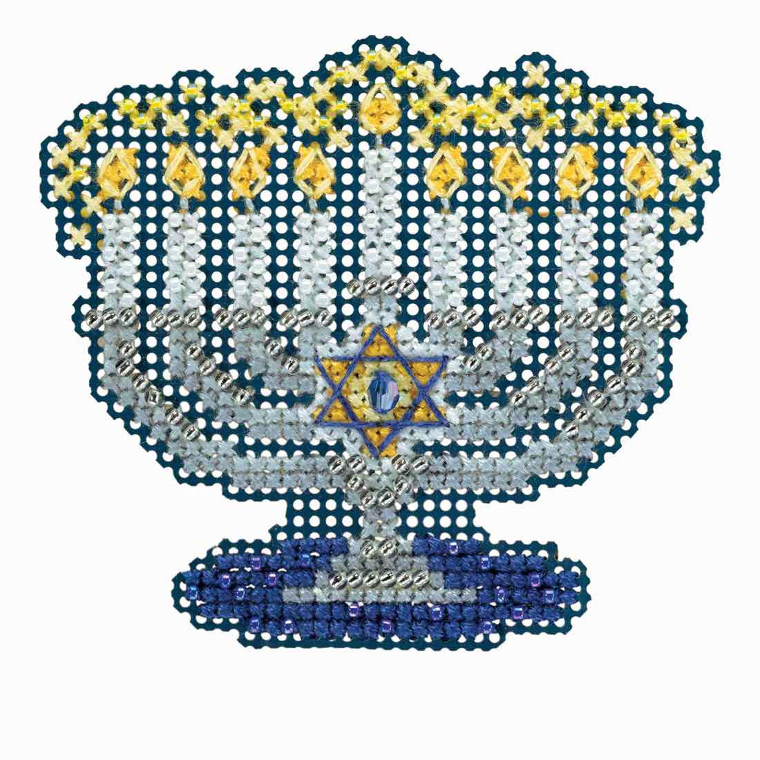 Menorah cross stitch bead kit from Mill Hill MH-181833