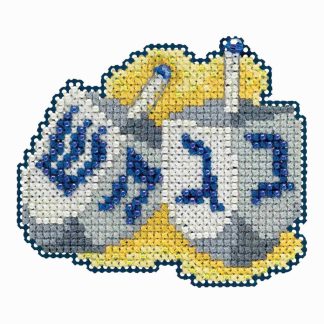 Dreidels cross stitch bead kit from Mill Hill MH-181836