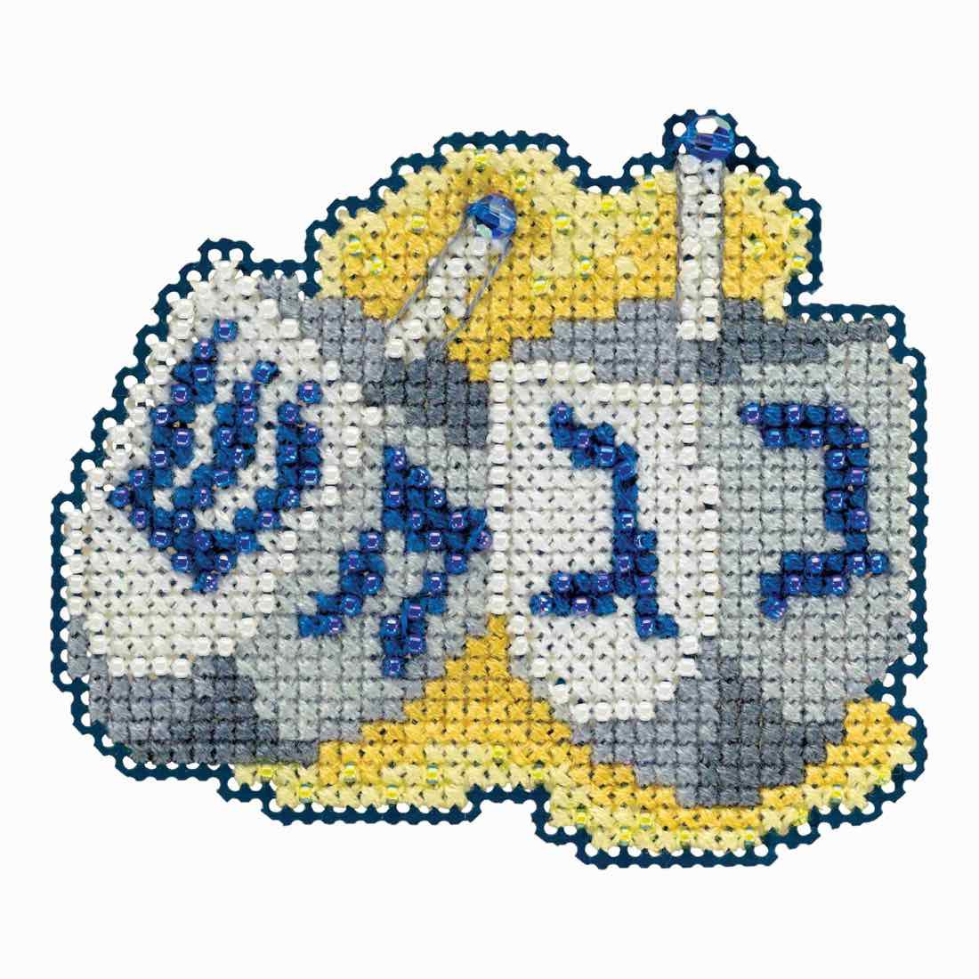 Dreidels cross stitch bead kit from Mill Hill MH-181836