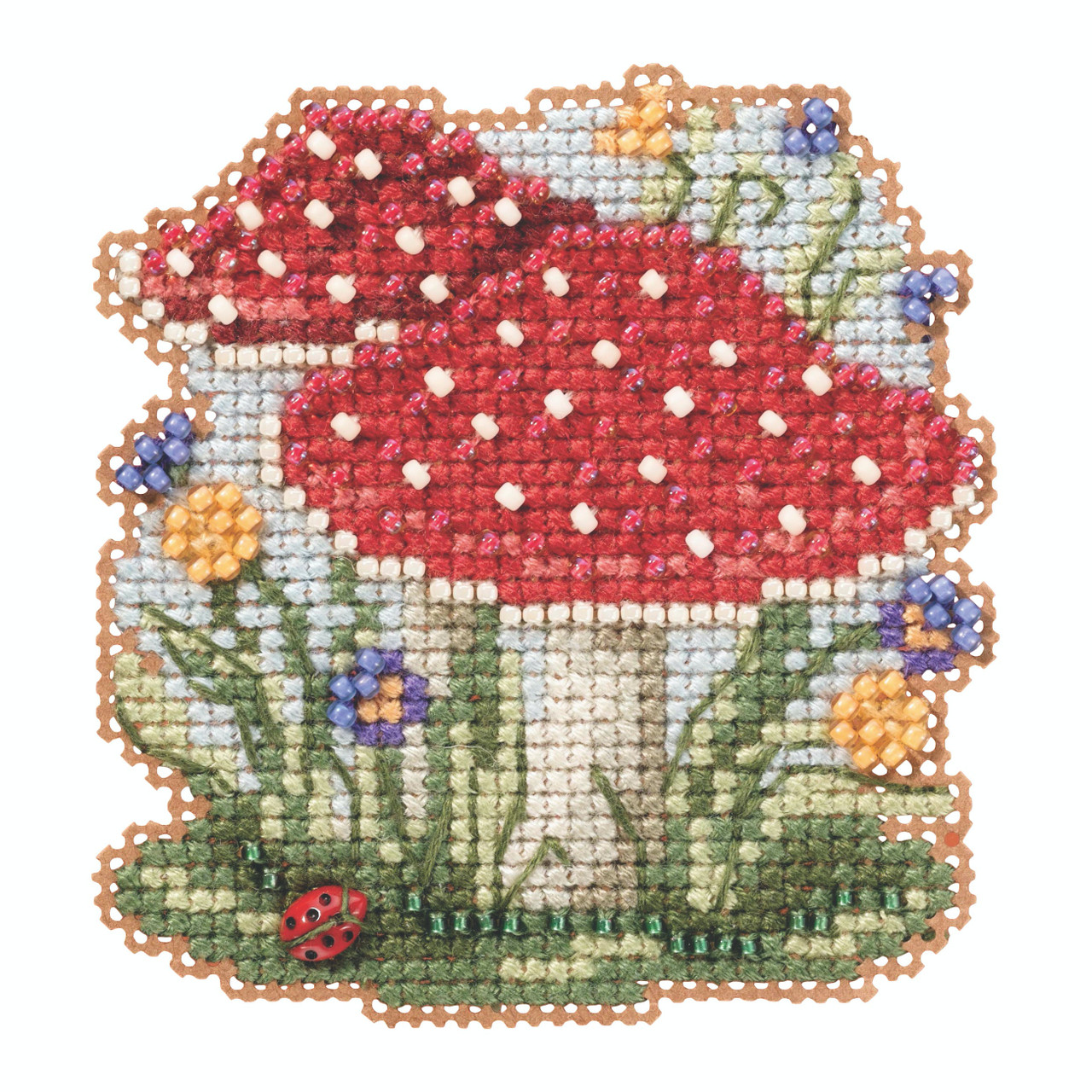 Red Cap Mushroom cross stitch bead kit from Mill Hill MH-182024