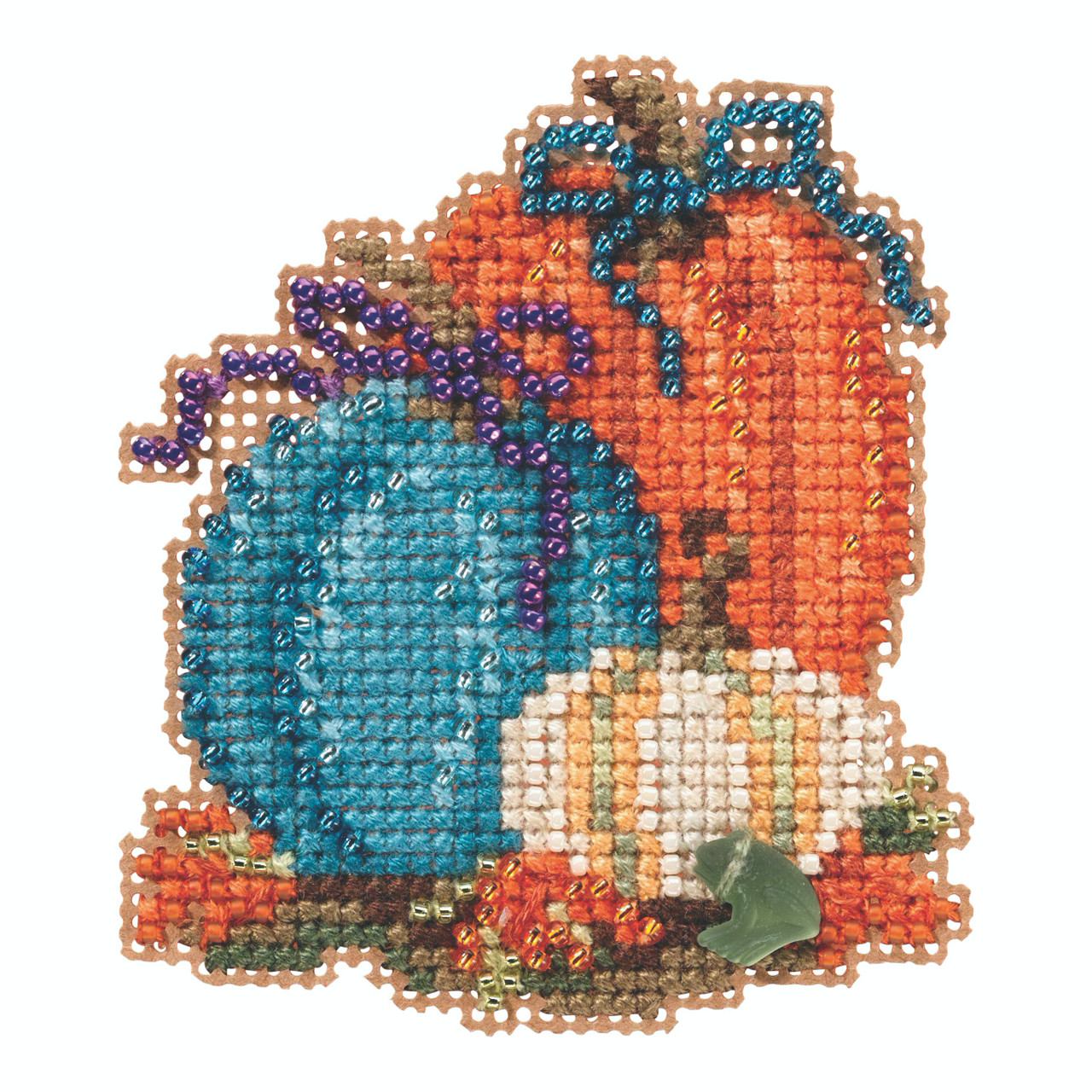 Pumpkin Trio cross stitch bead kit from Mill Hill MH-182026