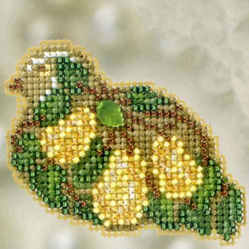 Pear Tree Partridge cross stitch bead kit from Mill Hill MH-182306