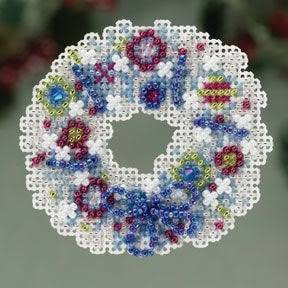 Crystal Wreath cross stitch bead kit from Mill Hill MH-183301
