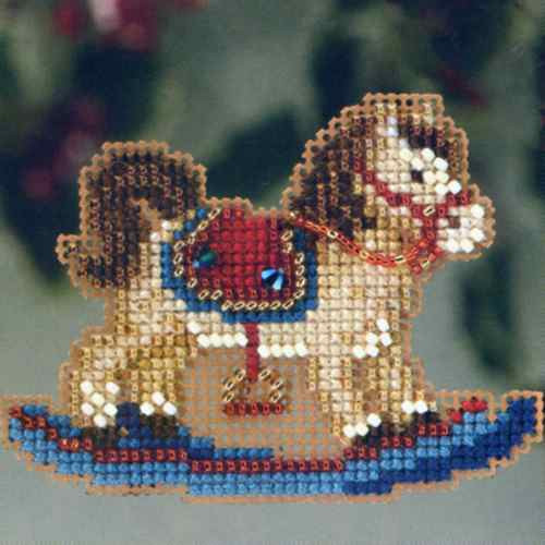 Rocking Horse cross stitch bead kit from Mill Hill MH-183304