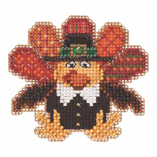Tom Turkey cross stitch bead kit from Mill Hill MH-185202
