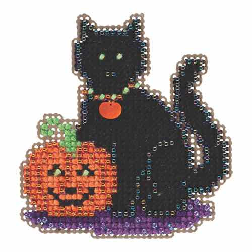 Wendy's Cat cross stitch bead kit from Mill Hill MH-185206
