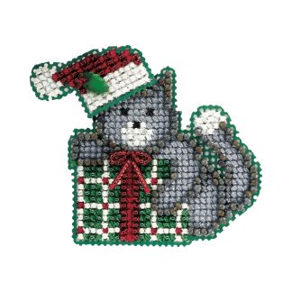 Kitty's Gift cross stitch bead kit from Mill Hill MH-186305