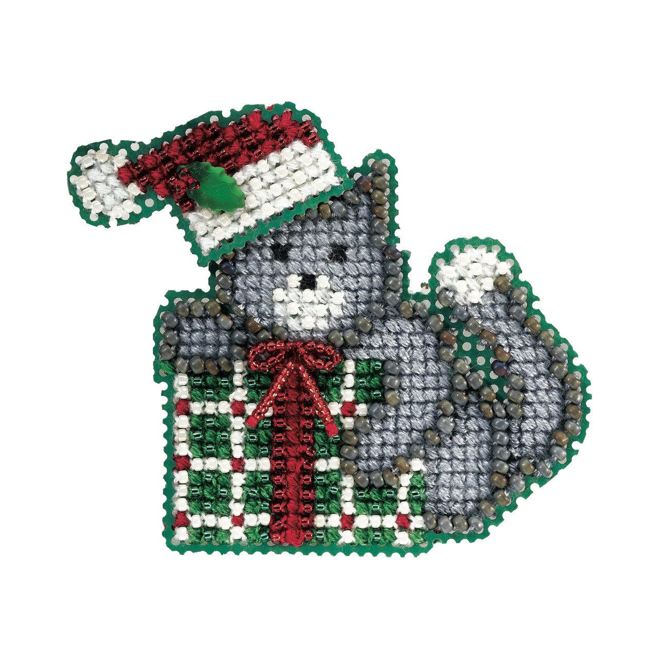 Kitty's Gift cross stitch bead kit from Mill Hill MH-186305